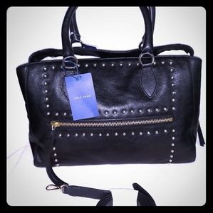 Cole Haan,  Deep Black leather crossbody